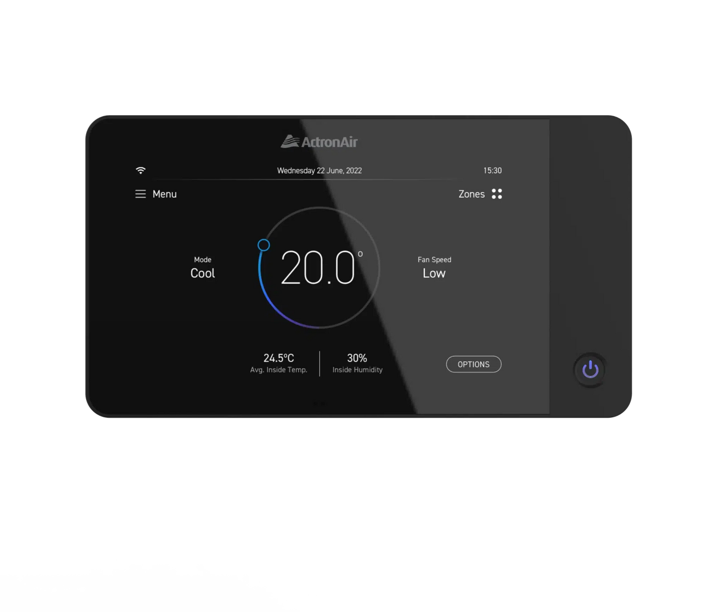 ActronAir NEO TOUCH Master Wall Controller (Black) NTB-1000