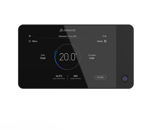 ActronAir NEO TOUCH Master Wall Controller (Black) NTB-1000