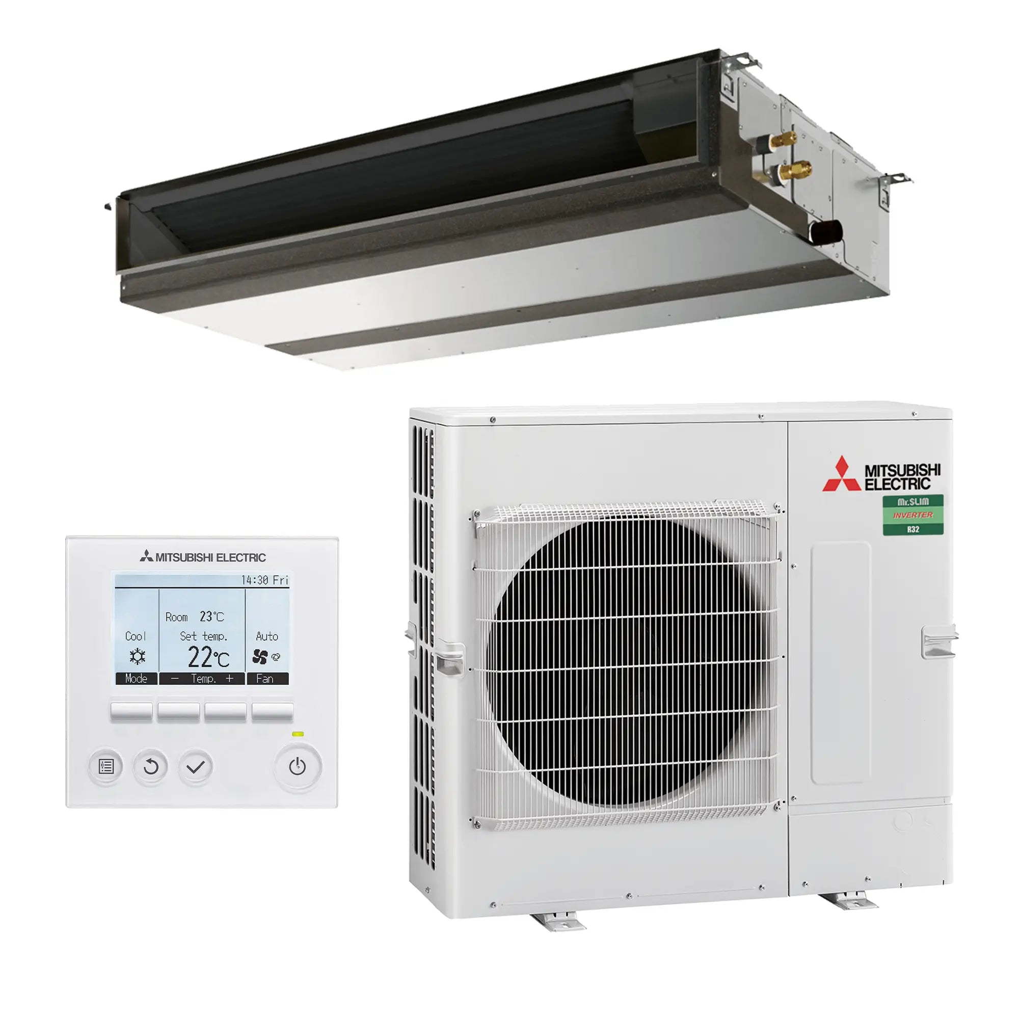 Mitsubishi Electric 12.5kW Ducted Split System PEAD-M125JAA / PUZ-M125 ...