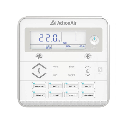 ActronAir 7 Day Wall Controller (8 Zone - White) LR7-1W